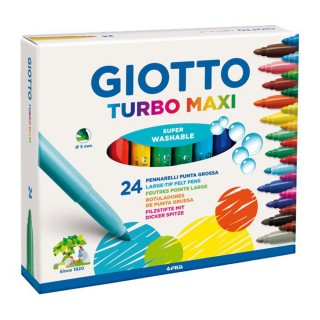 Colori a spirito Giotto Turbo Maxi 24 pz